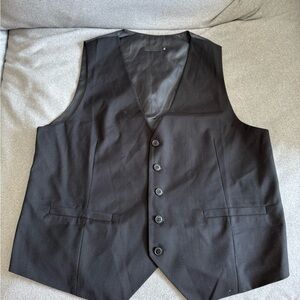 Classic Black Button-Up Vest